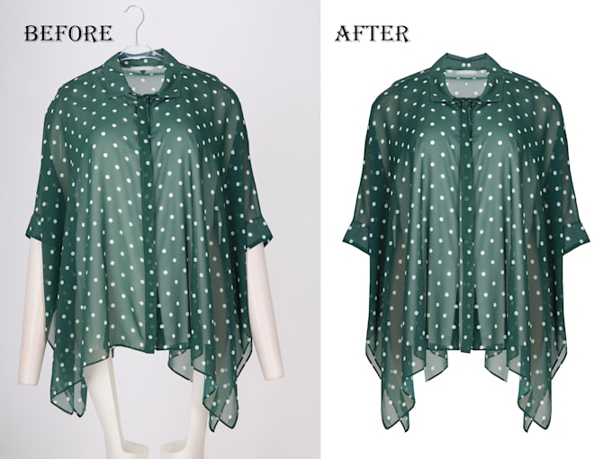 professionally edit clothing photos with ghost mannequin
