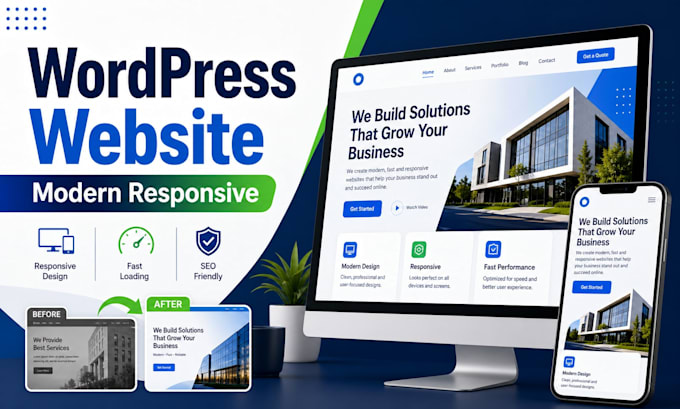 build a modern responsive wordpress website