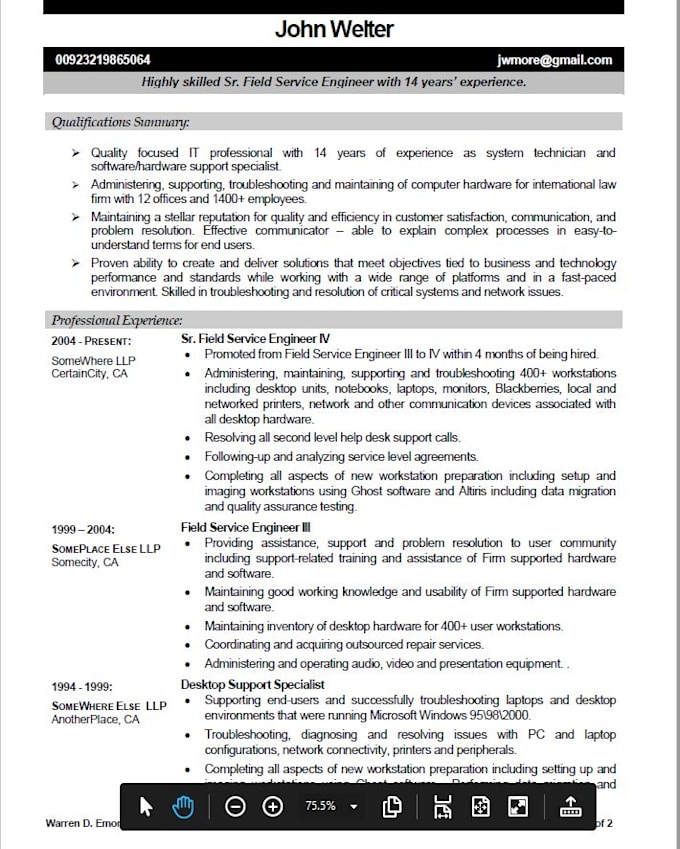 create your resume, cover letter or linkedin profile