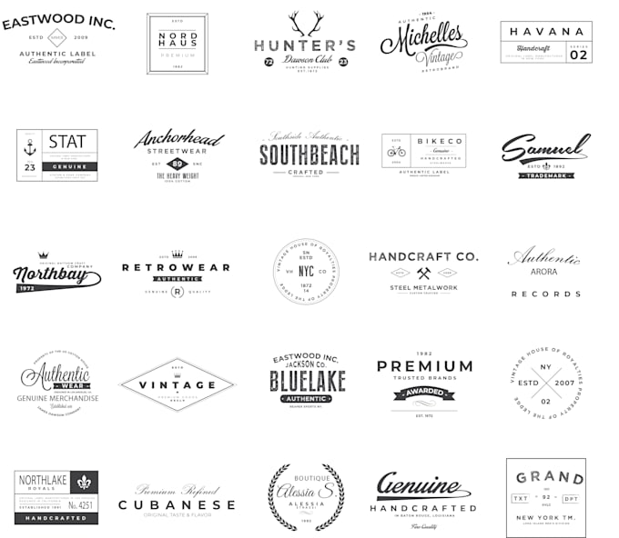 create a clean modern simple typeface logo