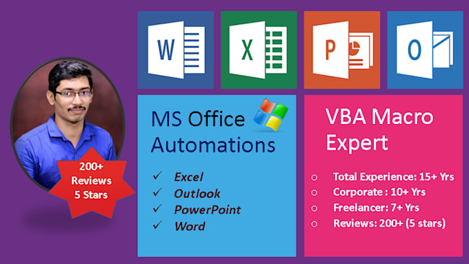 do any excel vba macro, outlook, powerpoint, ms word