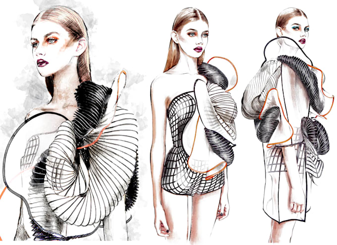 Draw a professional fashion illustration by Victoriacolonna | Fiverr