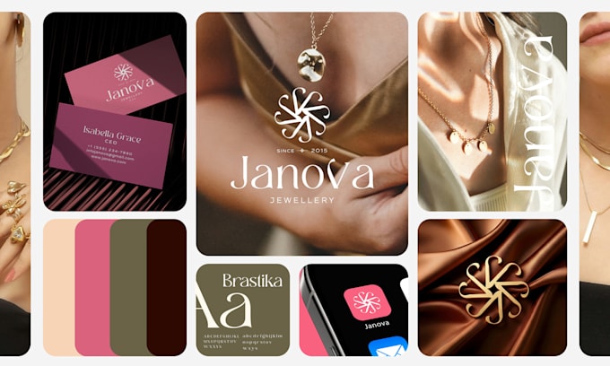 design elegant minimalist business logo and full branding kit no ai