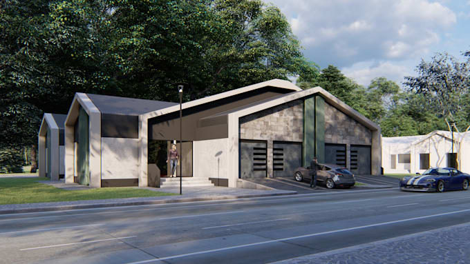 create realistic exterior renders and walkthrough videos