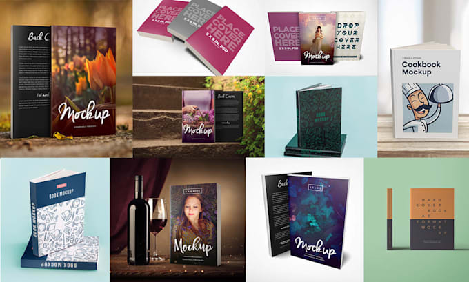 create beautiful 3d book cover mock up