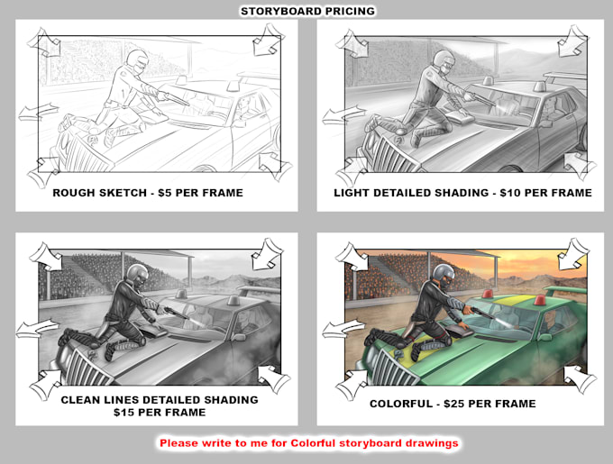 draw storyboard for your projects