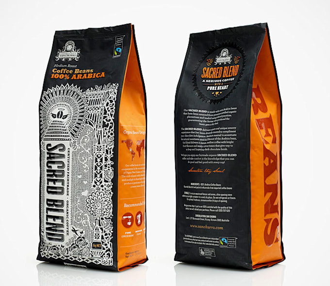 Design coffee pouch labels by Harroopkaur422 Fiverr