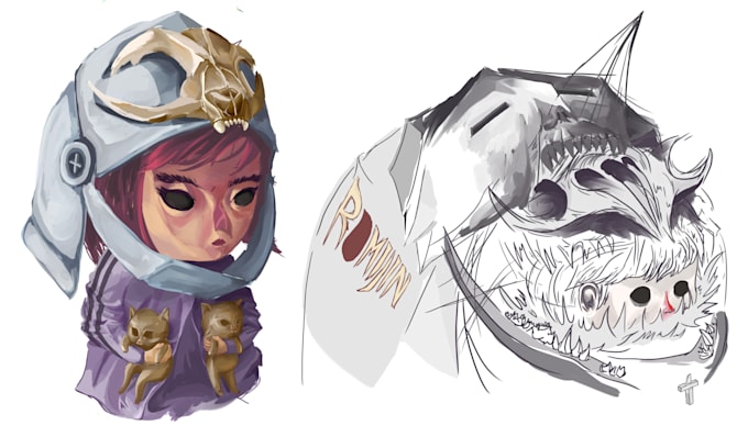 create chibi character with animal head