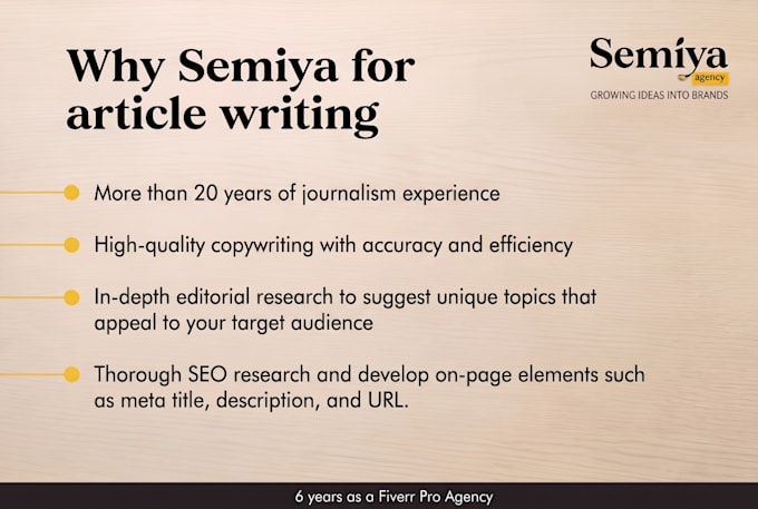 craft premium, journalist led articles to elevate your brand authority