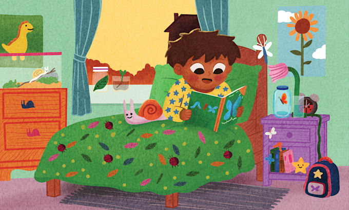 illustrate a full colour childrens storybook character or scene