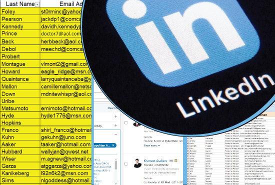 provide you b2b leads and contact info with the email address