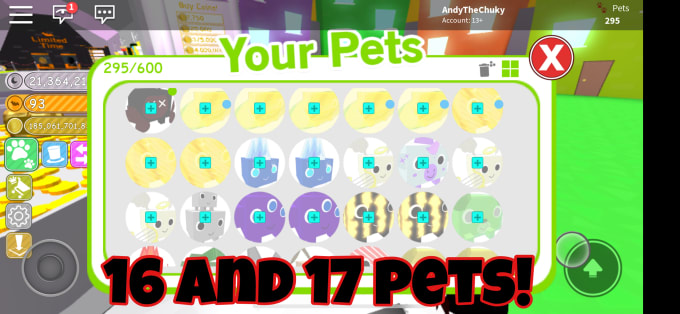 Give You Op Pets In Roblox Pet Simulator By Andythechuky