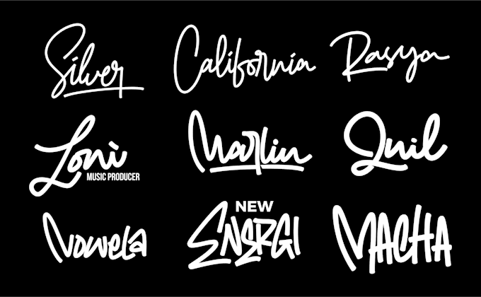 make unique handwritten and typography logo for your brand