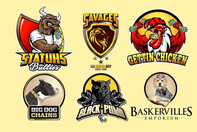 do premium cartoon, caricature, mascot, sports logo design