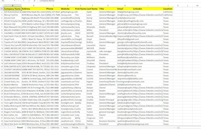 do targeted lead generation, as a virtual assistant