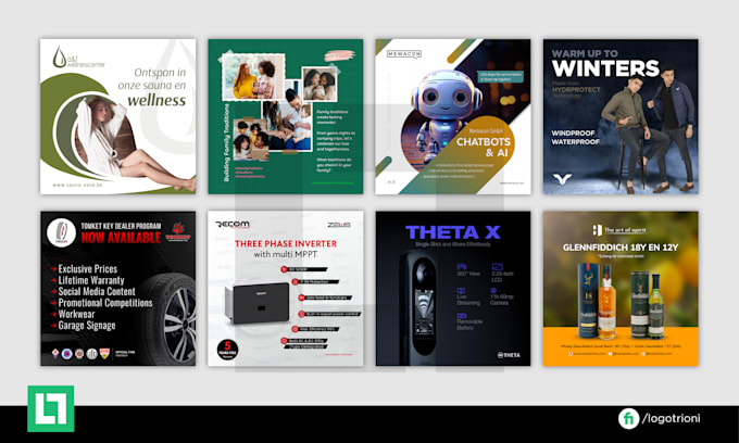 design facebook page, instagram reels, youtube thumbnail