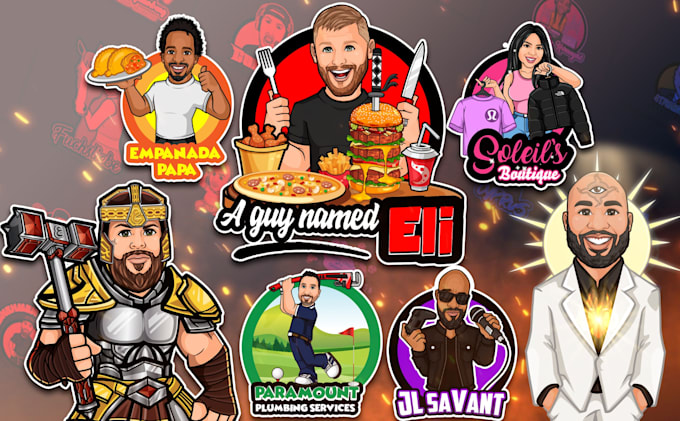 do amazing mascot cartoon logo from your picture