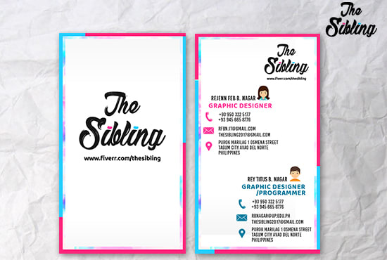 design your double sided business card