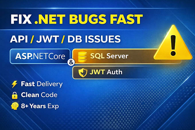fix asp net core mvc bugs, API errors and issues fast