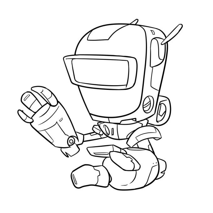 Continuous one line drawing robot running chasing taxi cab. Digitally  transportation era. Humanoid robot cybernetic organism. Future robotic  development. Single line design vector graphic illustration 10286824 Vector  Art at Vecteezy