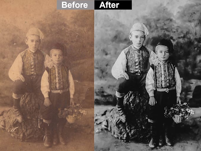 repair restore your old damage photo