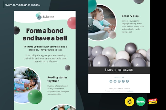 do fully responsive mailchimp email template design