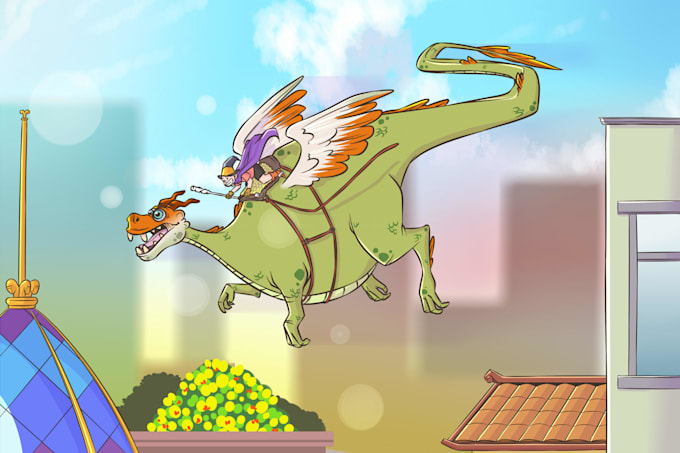 draw attractive colorful illustration for your storybook