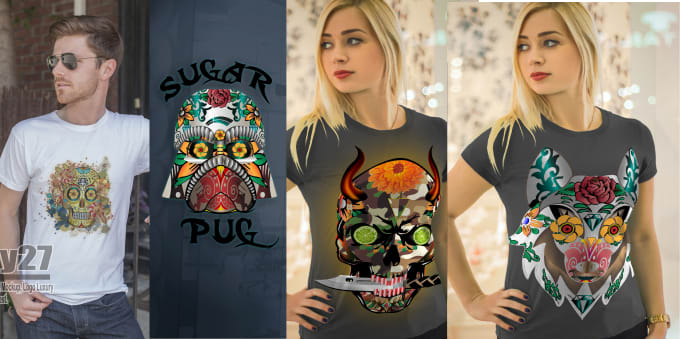 Design the sugar skull logo for t shirt etc by Arifandy27 | Fiverr