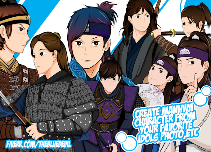 instantly make manhwa characters, idols fanart illustrations, and customized