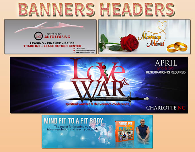 design a professional web banner, header, ads, cover