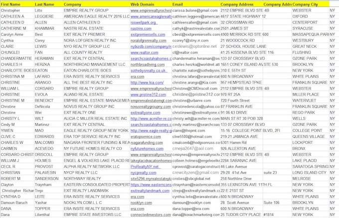 do b2b lead generation, find contact email, data entry and web research