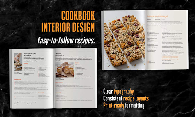 your cookbook cover and recipe book layout for print