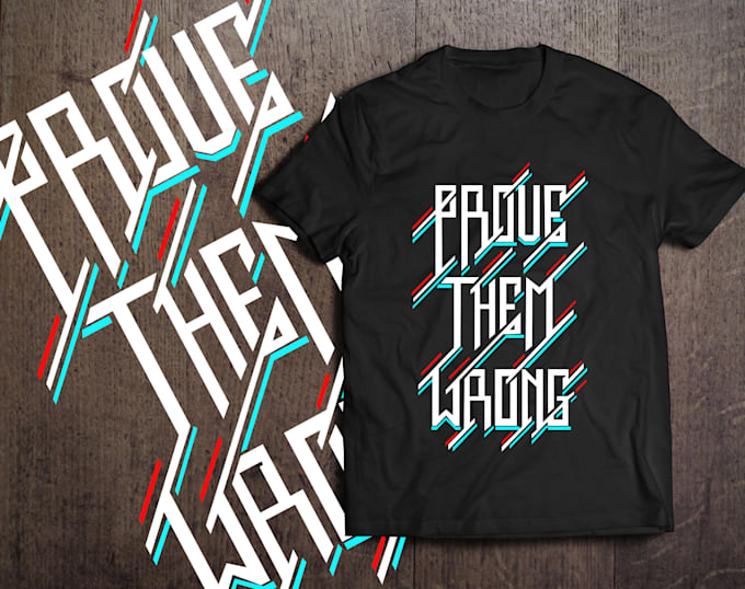 design trendy custom t shirt design and illustration