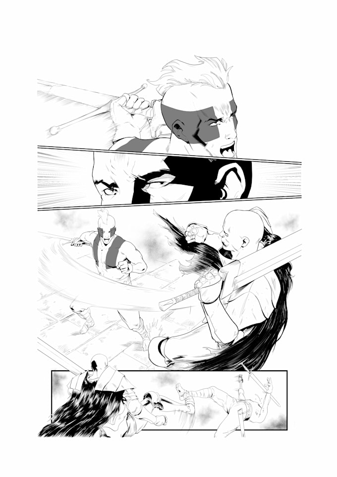 illustrate a comic book page