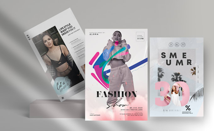 design minimalistic flyers, posters