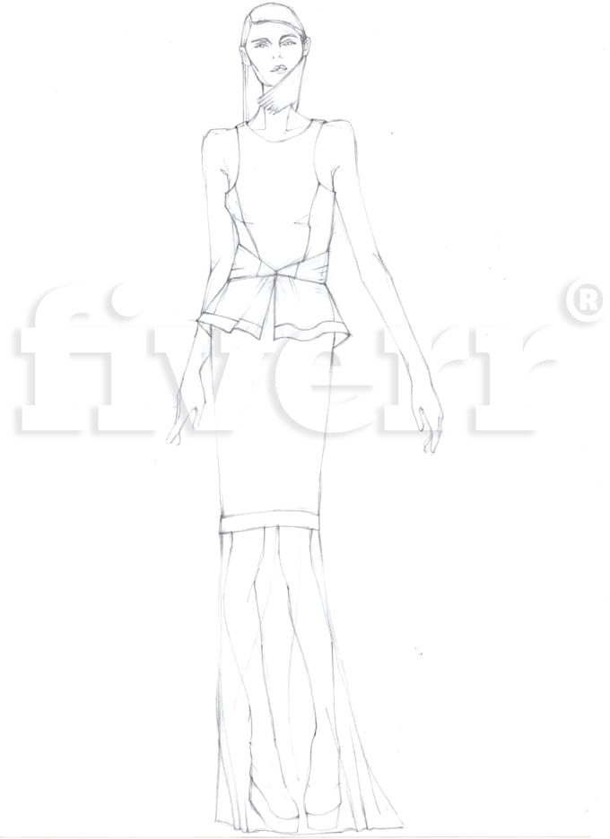 do fashion design and illustration on figure