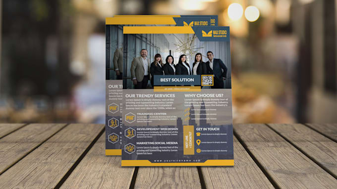 make eye catching business flyer for you within 24 hours