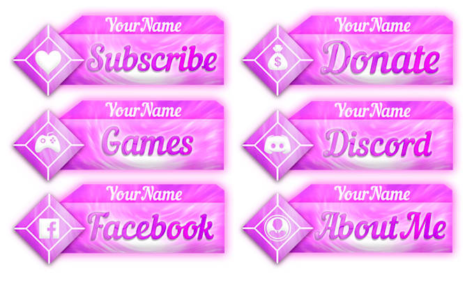 Sell you my new purple twitch panel by Kossossk | Fiverr