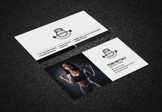 create 4 different business card design within 6 hours