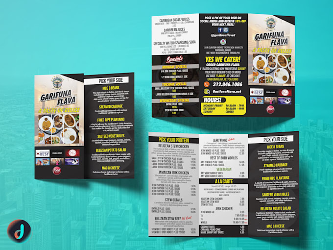 design modern restaurant and food menu for you