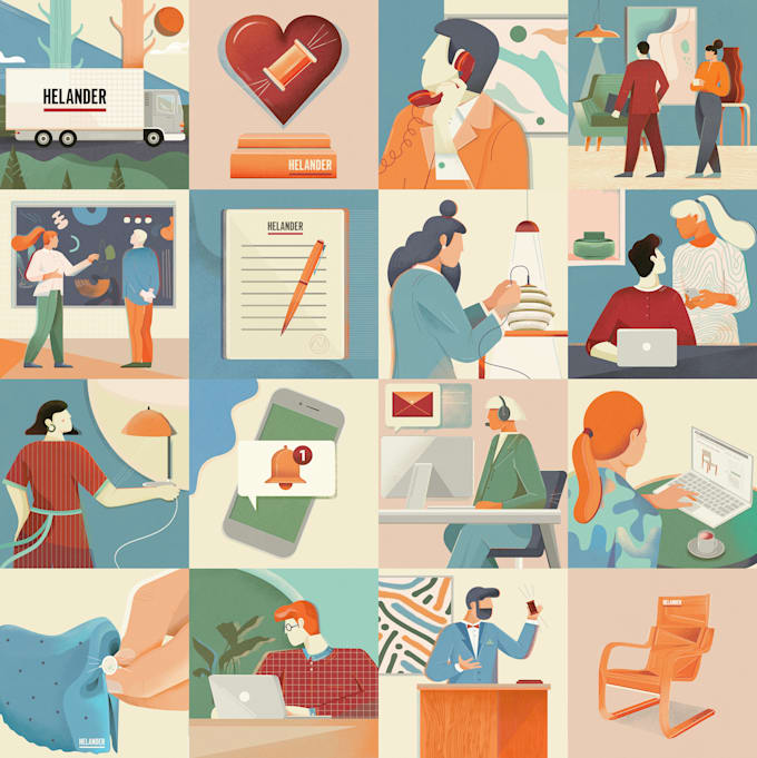create custom illustrations for premium brands and websites