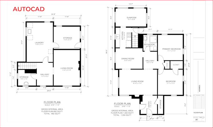 convert pdf sketch architectural drawing in autocad one day