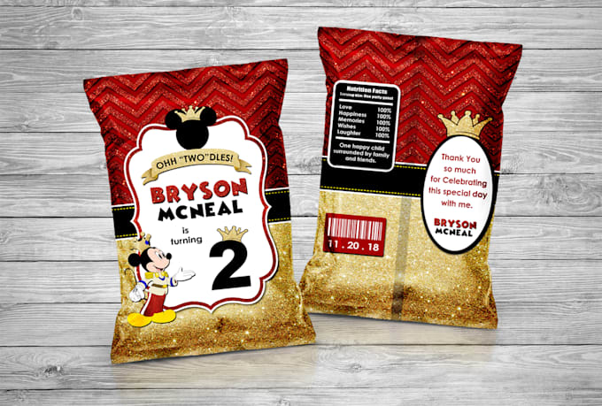 customize chip bags and rice krispies perfect for you parties