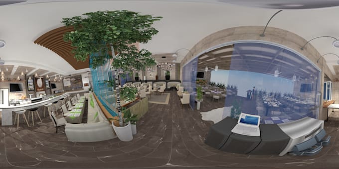 Create 360 degree rendering interior design architecture by Hd ...