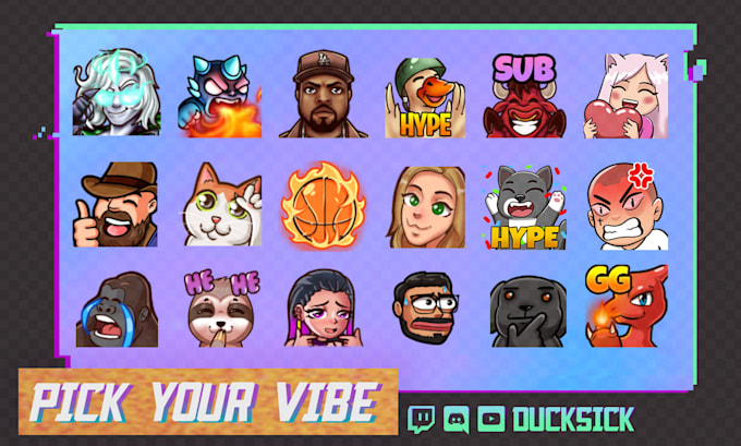 create snazzy twitch, kick emotes in 24 hours