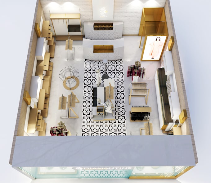 do 3d design for your commercial or retail store