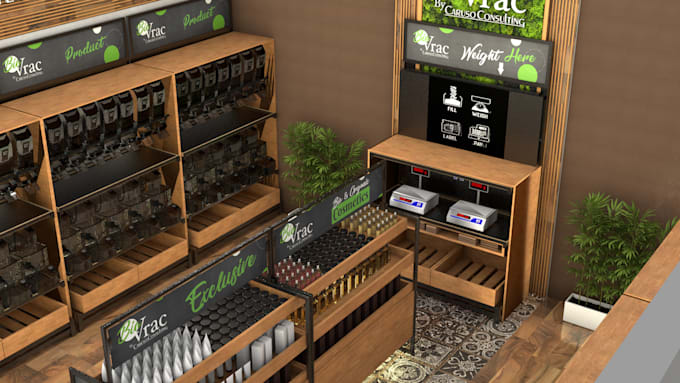 design and model 3d point of sale