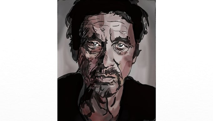 make a line and wash drawing from your photo