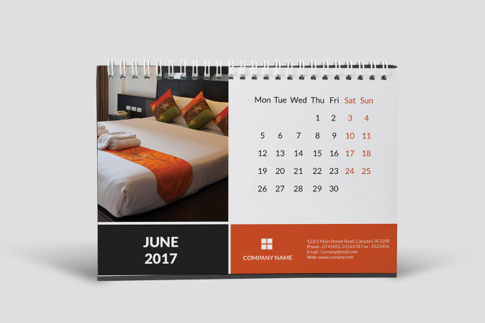 Made a custom calendar with your photos and company logo by Fahim143