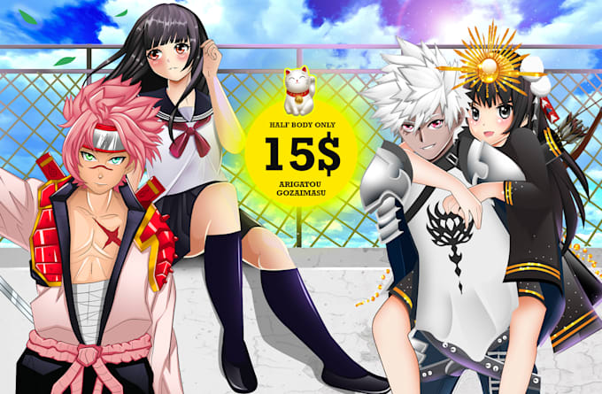 draw custom anime character for you